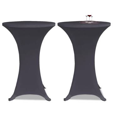 Stretch Table Cover 2 pcs 70 cm Anthracite