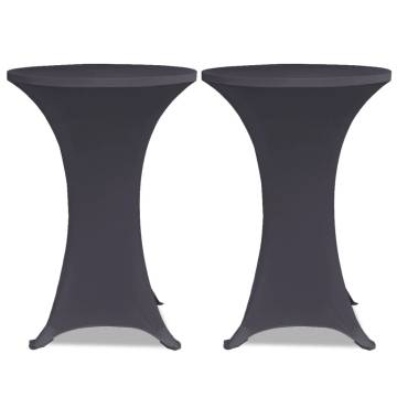 Stretch Table Cover 2 pcs 70 cm Anthracite