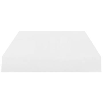 Floating Wall Shelf High Gloss White 40x23x3.8 cm MDF