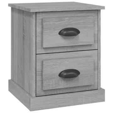 Bedside Cabinet Grey Sonoma 39x39x47.5 cm Engineered Wood