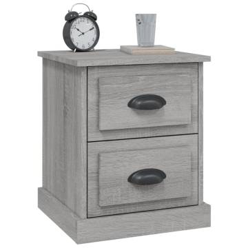 Bedside Cabinet Grey Sonoma 39x39x47.5 cm Engineered Wood