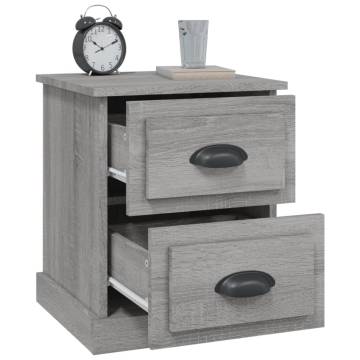 Bedside Cabinet Grey Sonoma 39x39x47.5 cm Engineered Wood