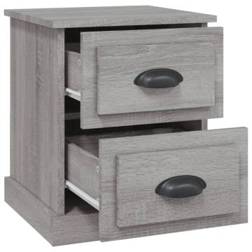 Bedside Cabinet Grey Sonoma 39x39x47.5 cm Engineered Wood