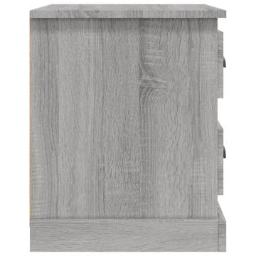 Bedside Cabinet Grey Sonoma 39x39x47.5 cm Engineered Wood