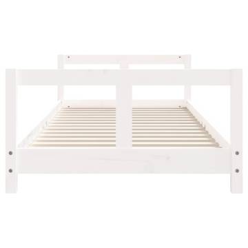 Kids Bed Frame White 80x200 cm Solid Wood Pine