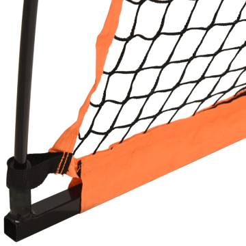 Portable Baseball Net Orange&Black 183x182x183cm Steel&Polyester