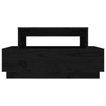 Coffee Table Black 80x55x40.5 cm Solid Wood Pine