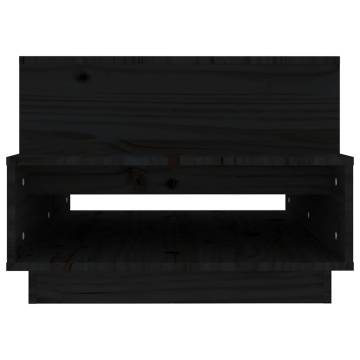 Coffee Table Black 80x55x40.5 cm Solid Wood Pine