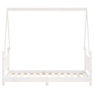 Kids Bed Frame White 80x160 cm Solid Wood Pine