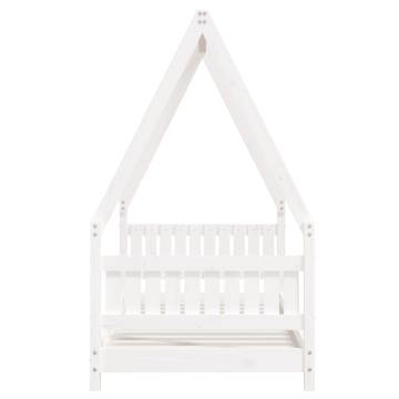 Kids Bed Frame White 80x160 cm Solid Wood Pine