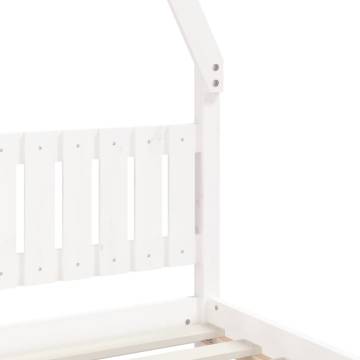 Kids Bed Frame White 80x160 cm Solid Wood Pine