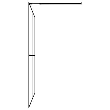 Walk-in Shower Screen Frosted Tempered Glass 140x195 cm