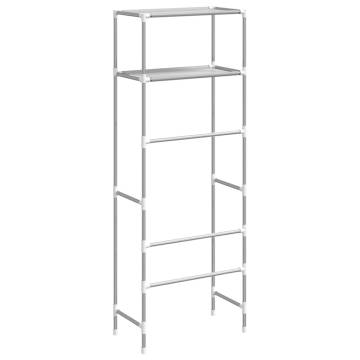 2-Tier Storage Rack over Toilet Grey 53.5x28x143 cm Iron