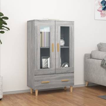 Highboard Grey Sonoma 70x31x115 cm Engineered Wood