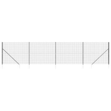 Wire Mesh Fence with Spike Anchors Anthracite 1.6x10 m