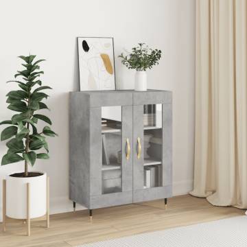 Sideboard Concrete Grey 69.5x34x90 cm Engineered Wood