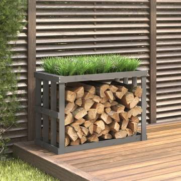 Outdoor Log Holder Grey 108x52x74 cm Solid Wood Pine