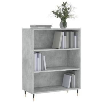 Bookcase Concrete Grey 69.5x32.5x90 cm Engineered Wood