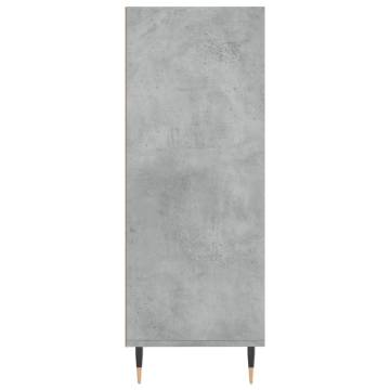 Bookcase Concrete Grey 69.5x32.5x90 cm Engineered Wood