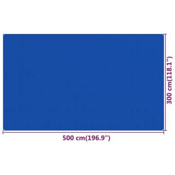 Tent Carpet 300x500 cm Blue HDPE