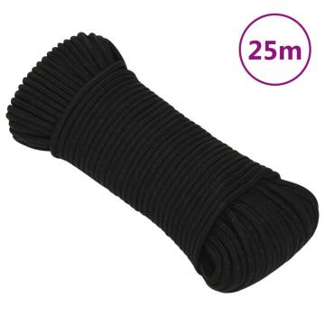 Work Rope Black 4 mm 25 m Polyester