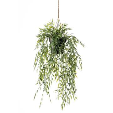 Emerald Artificial Bamboo Hanging Bush in Pot 50 cm