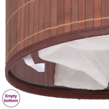 Bamboo Laundry Bin Oval Brown