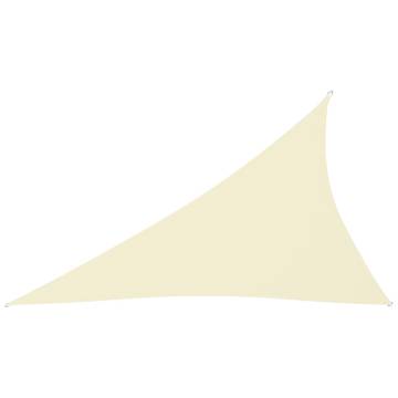 Sunshade Sail Oxford Fabric Triangular 4x5x6.4 m Cream