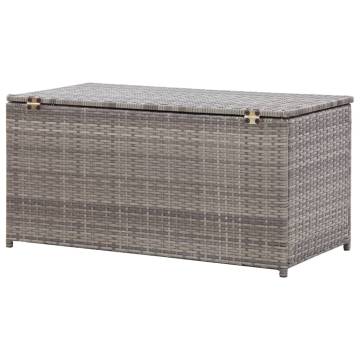 Garden Storage Box Poly Rattan 100x50x50 cm Grey