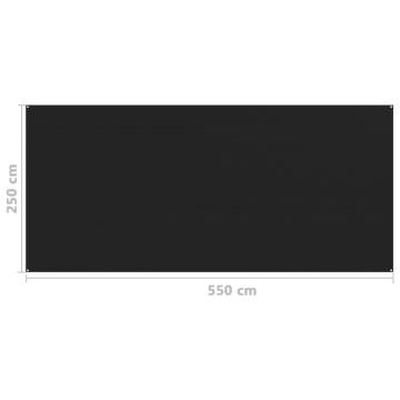 Tent Carpet 250x550 cm Black