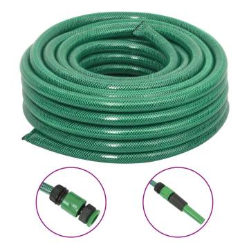 Garden Hose with Fitting Set Green 0.9" 10 m PVC