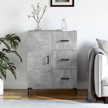 Sideboard Concrete Grey 69.5x34x90 cm Engineered Wood