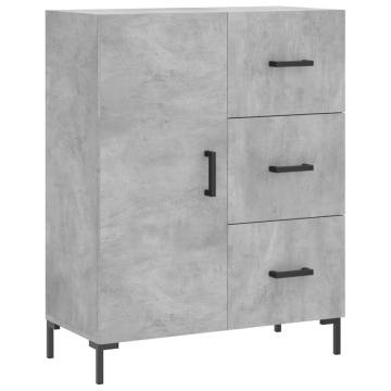 Sideboard Concrete Grey 69.5x34x90 cm Engineered Wood