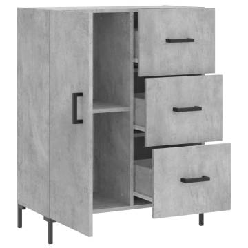 Sideboard Concrete Grey 69.5x34x90 cm Engineered Wood