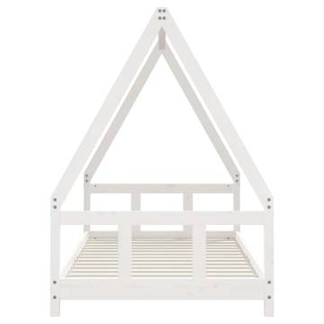 Kids Bed Frame White 90x190 cm Solid Wood Pine