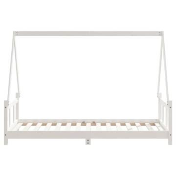 Kids Bed Frame White 90x190 cm Solid Wood Pine