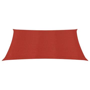 Sunshade Sail 160 g/m² Red 3.6x3.6 m HDPE