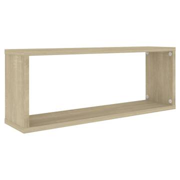 Wall Cube Shelf 6 pcs Sonoma Oak 60x15x23 cm Engineered Wood