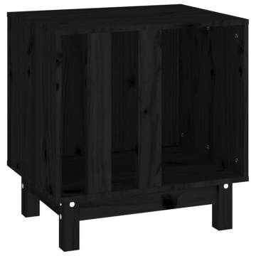 Dog House Black 50x40x52 cm Solid Wood Pine