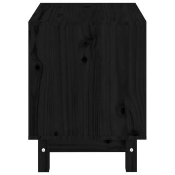 Dog House Black 50x40x52 cm Solid Wood Pine