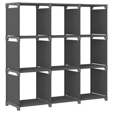 9-Cube Display Shelf Grey 103x30x107.5 cm Fabric