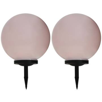 Outdoor Solar Lamps 2 pcs LED Spherical 40 cm RGB