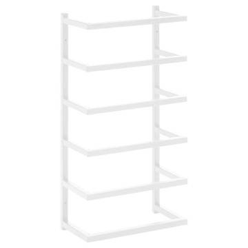 Towel Rack White 24x12x48 cm Steel