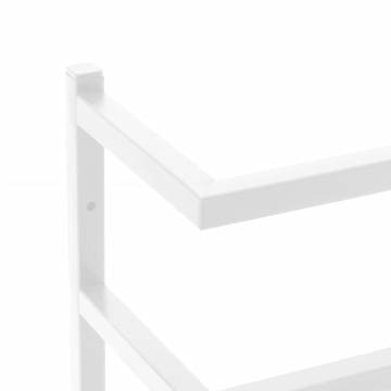 Towel Rack White 24x12x48 cm Steel