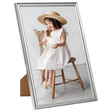 Photo Frames Collage 3 pcs for Wall or Table Silver 29.7x42 cm