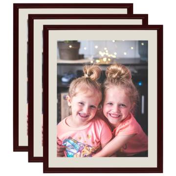 Photo Frames Collage 3 pcs for Table Dark Red 18x24 cm