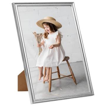 Photo Frames Collage 5 pcs for Wall or Table Silver 59.4x84 cm