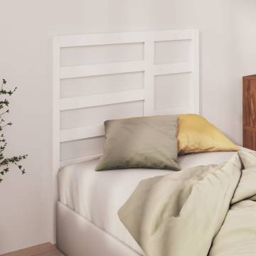 Bed Headboard White 106x4x104 cm Solid Wood Pine