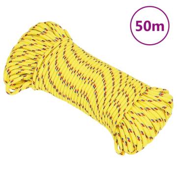 Boat Rope Yellow 4 mm 50 m Polypropylene