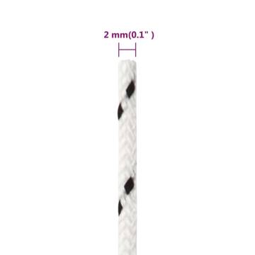 Braided Boat Rope White 2 mmx250 m Polyester